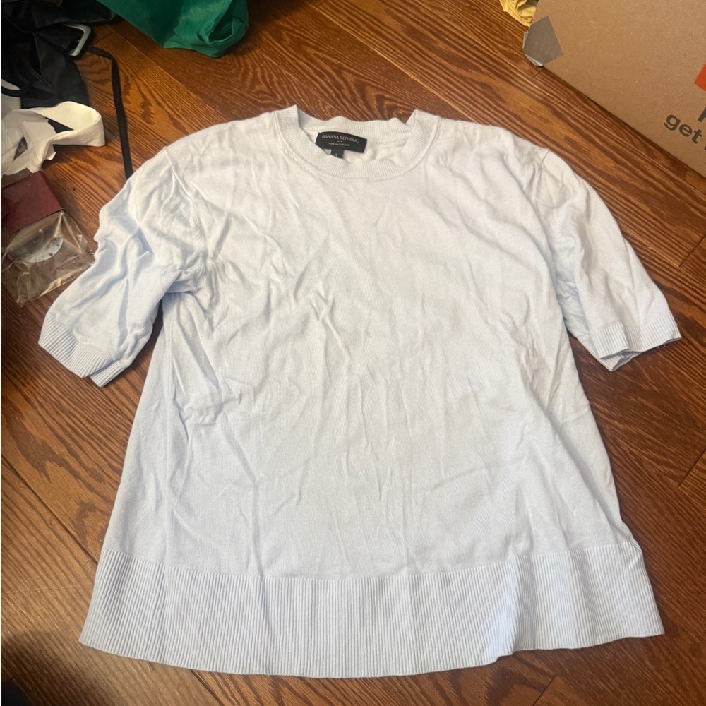 Banana Republic Sky Blue Short Sleeve Shirt